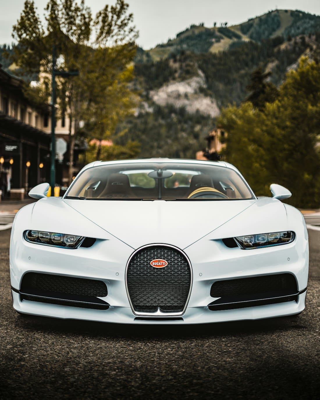 White hypercar with a mirror-gloss coated finish
